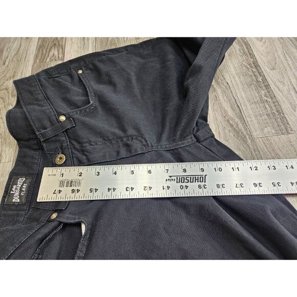 (3/$35) Lee Dungarees Juniors Size 7 Flare Pockets Black Denim Jeans - Picture 10 of 11